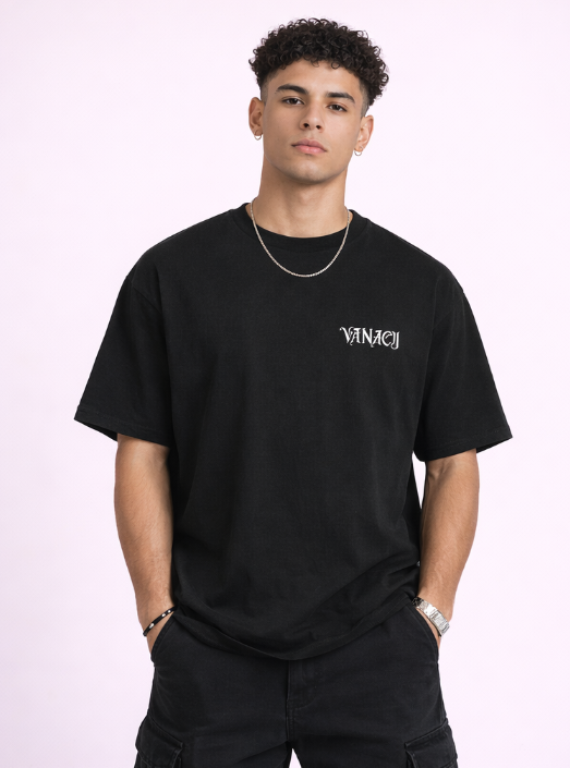 VANACY BRokEN Oversized Shirt Black