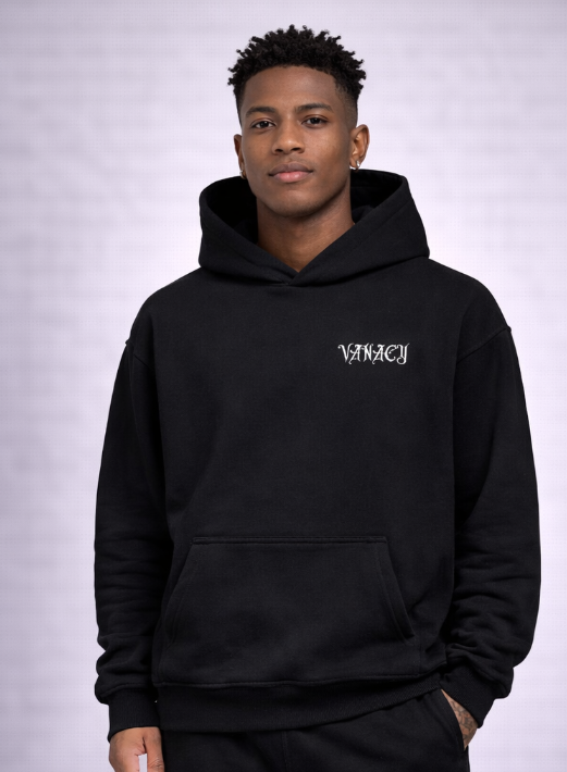 VANACY BRokEN Oversized Hoodie Black