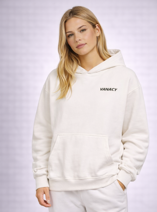 VANACY  Namur Oversized Hoodie Cream Black