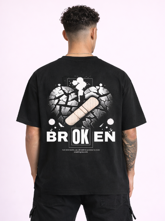 VANACY BRokEN Oversized Shirt Black